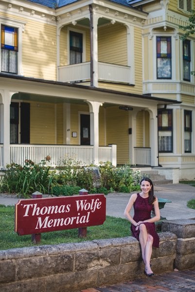 Christine at Thomas Wolfe Memorial