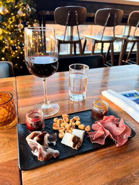 Charcuterie board at Montford Rooftop Bar